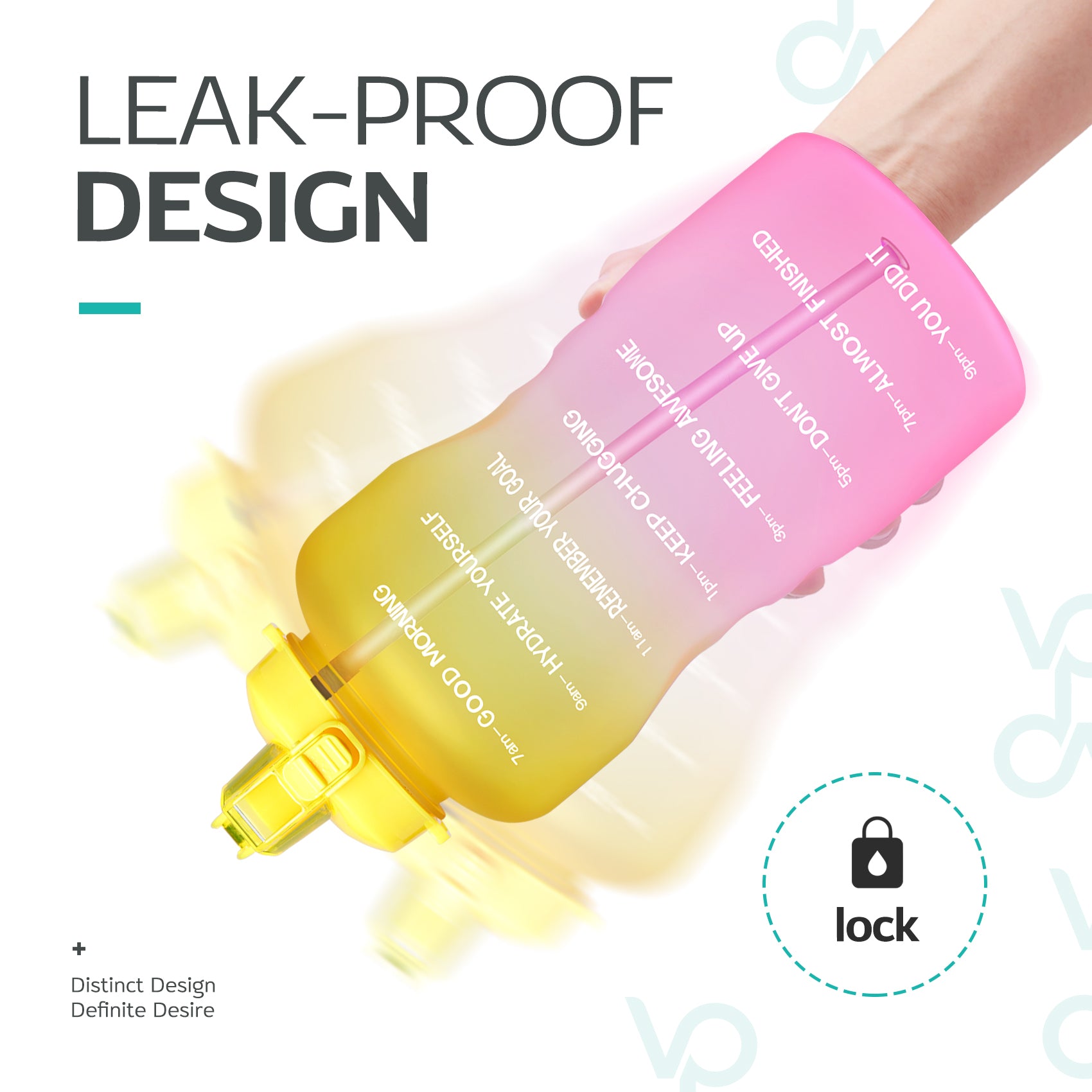 64oz Leak-Proof Water Bottle with Detachable Straw for Fitness