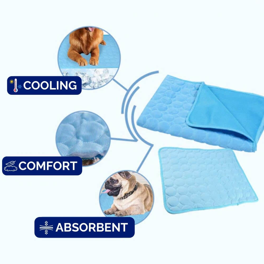 Pressure Activated Cooling Mat for Dogs with Self Recharging Gel