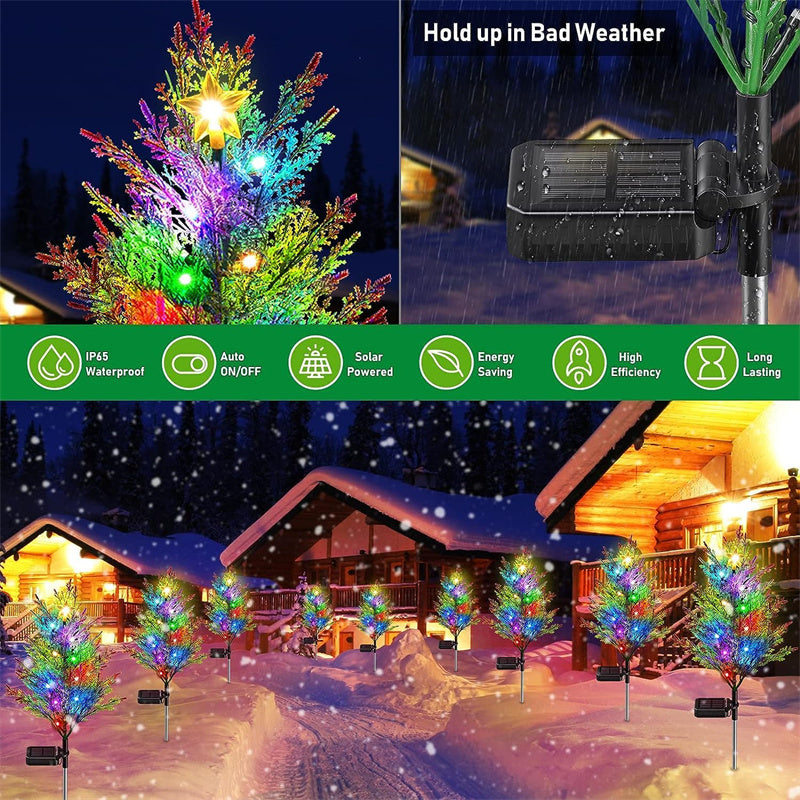 Solar Glowing Stars Chrismas Tree Light