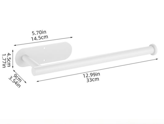 Under Cabinet Paper Towel Holder | No-Drill Mounting | Maximize Counter Space