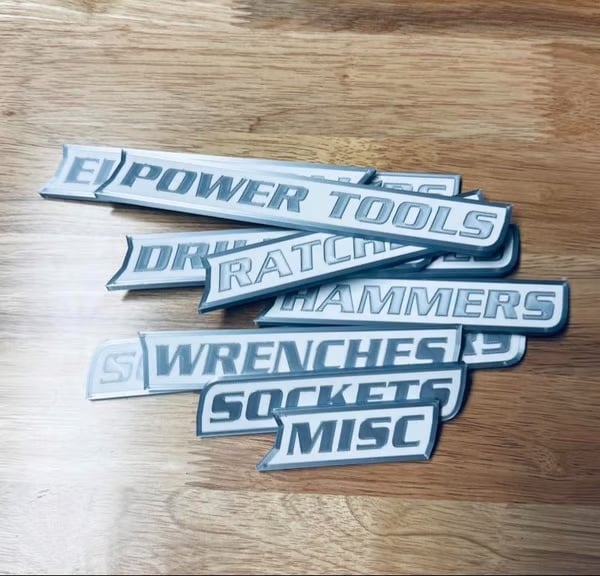 12-Pack Magnetic Toolbox Labels | Organize Your Tools in Seconds! 