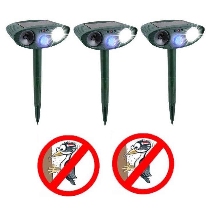 Woodpecker Outdoor Ultrasonic Repeller - Solar Powered
