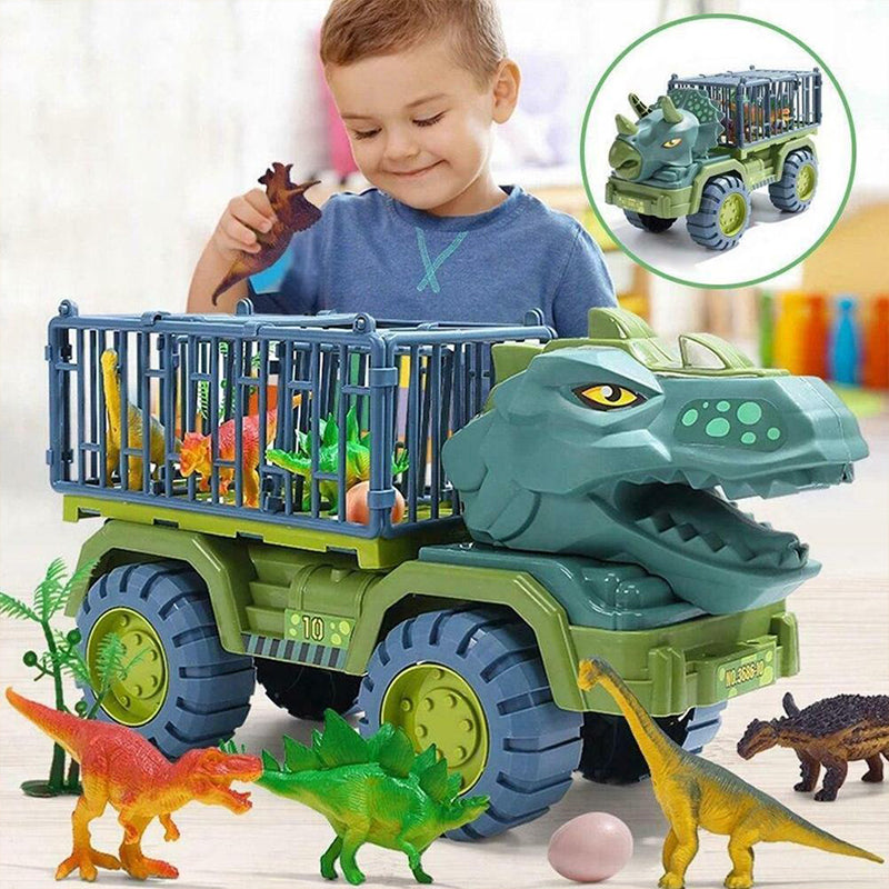 Kids Large Dinosaur Transport Truck Carrier Excavator