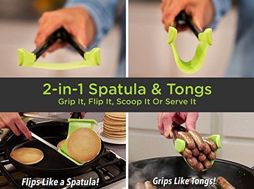 2 in 1 spatula tongs simply flip