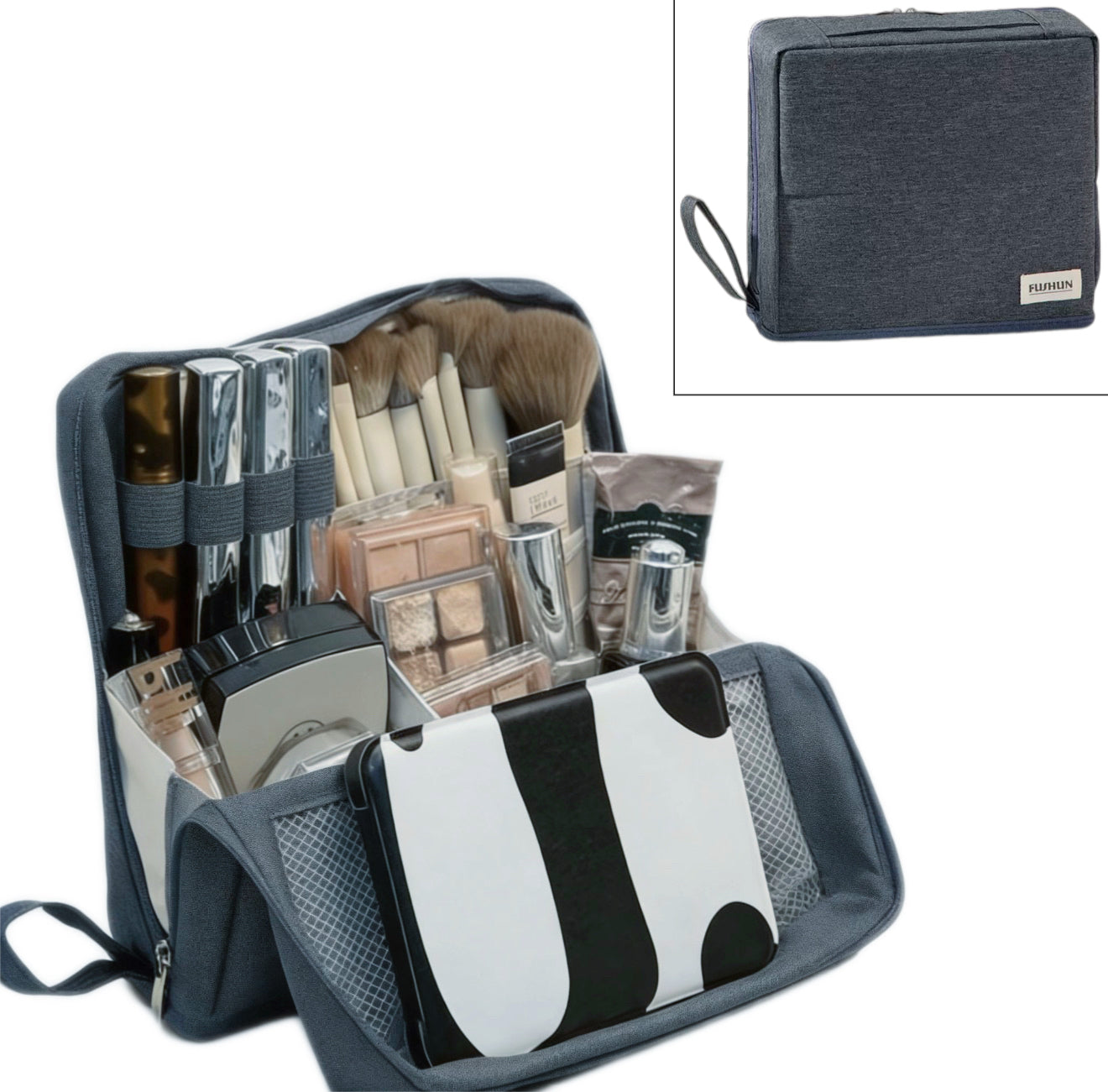 Standing Makeup Bag – Portable, Large Capacity