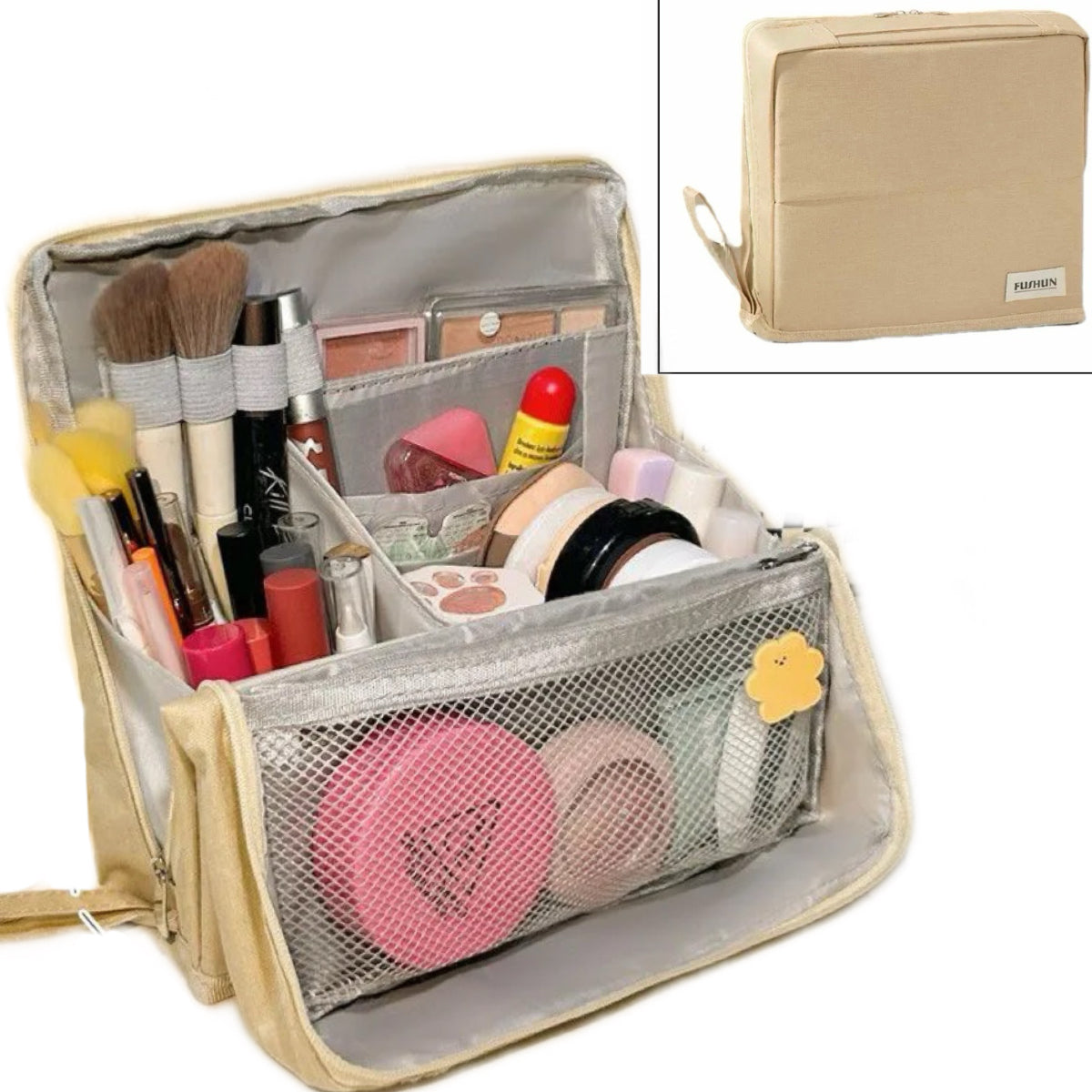 Standing Makeup Bag – Portable, Large Capacity