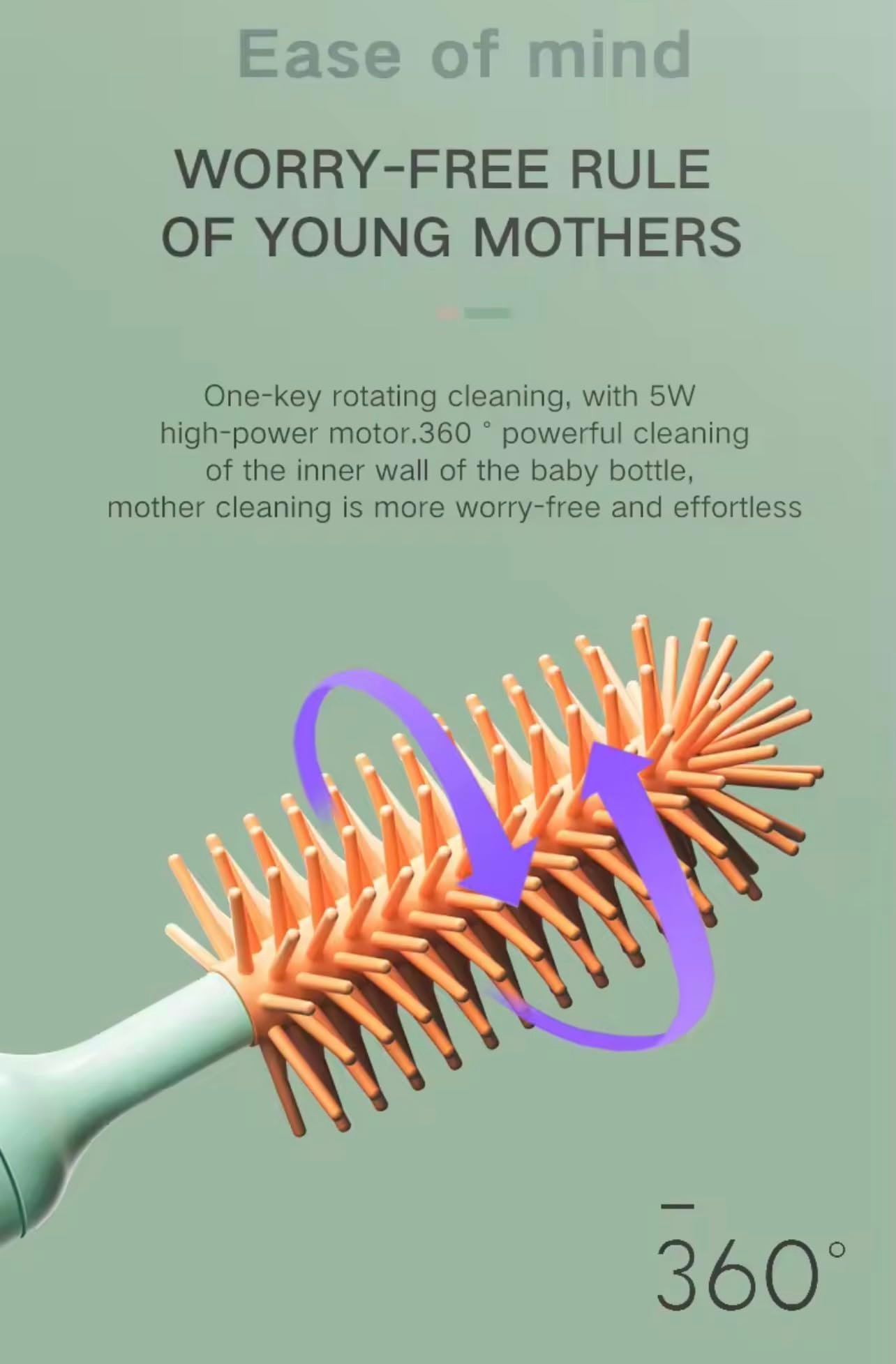 Cordless Electric Baby Bottle Brush