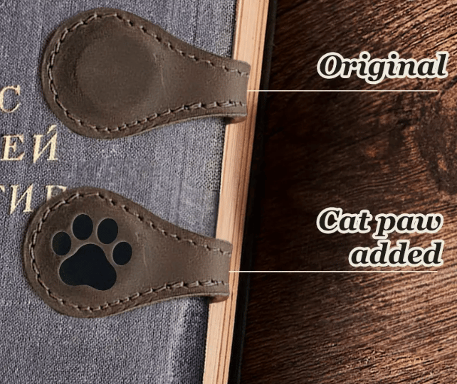 TimelessMark–Personalized Magnetic Leather Bookmark