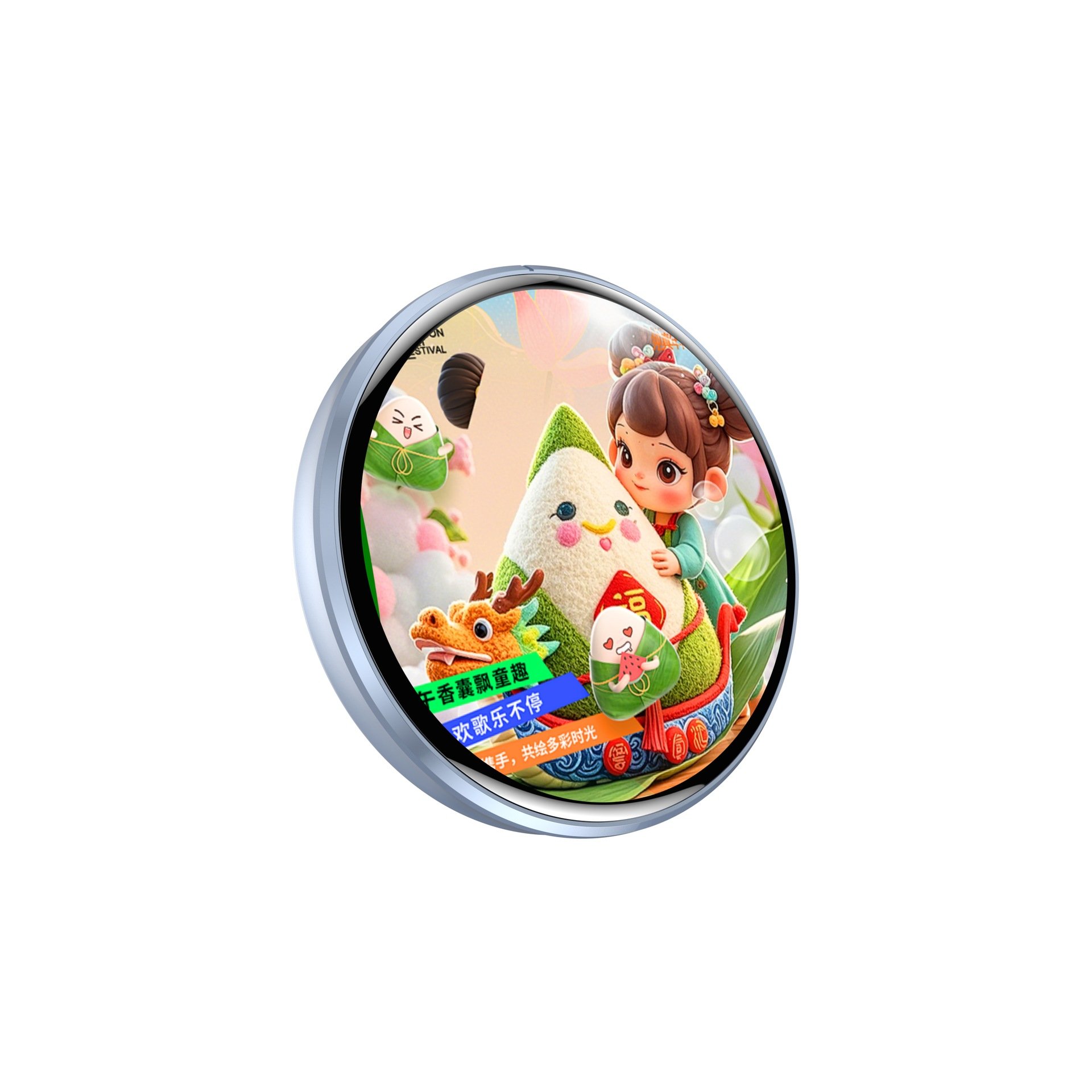 Digital Badge Photo Video GIF Display Screen Pins Pixel Touchscreen Lightweight 