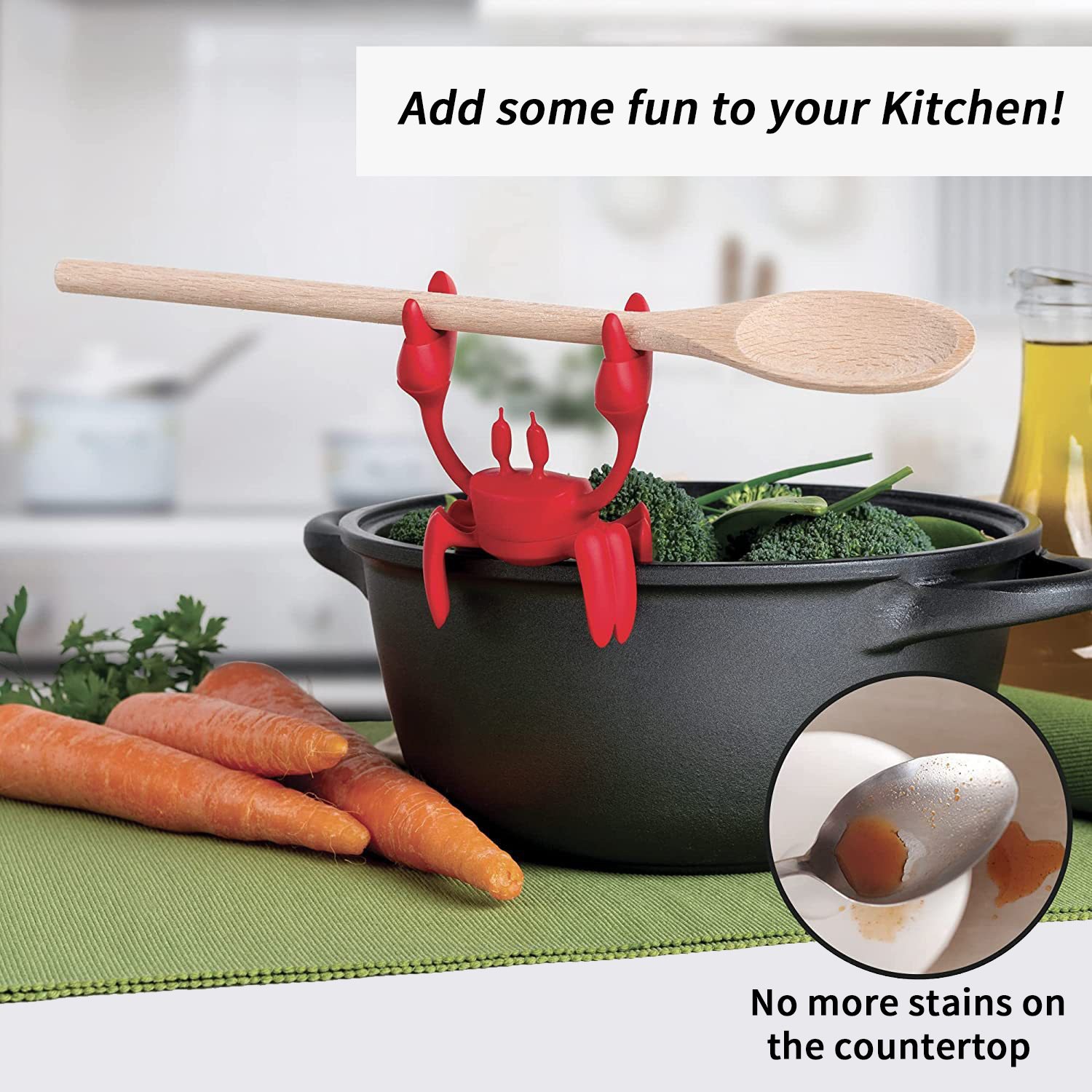 Silicone Crab Utensil Holder