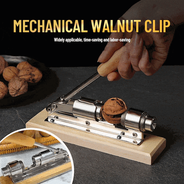Hand Push Mechanical Walnut Clip