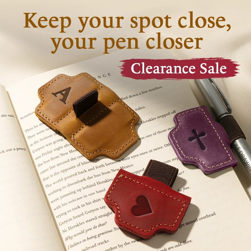 🔥Personalized Magnetic Leather Pen Holder Bookmark