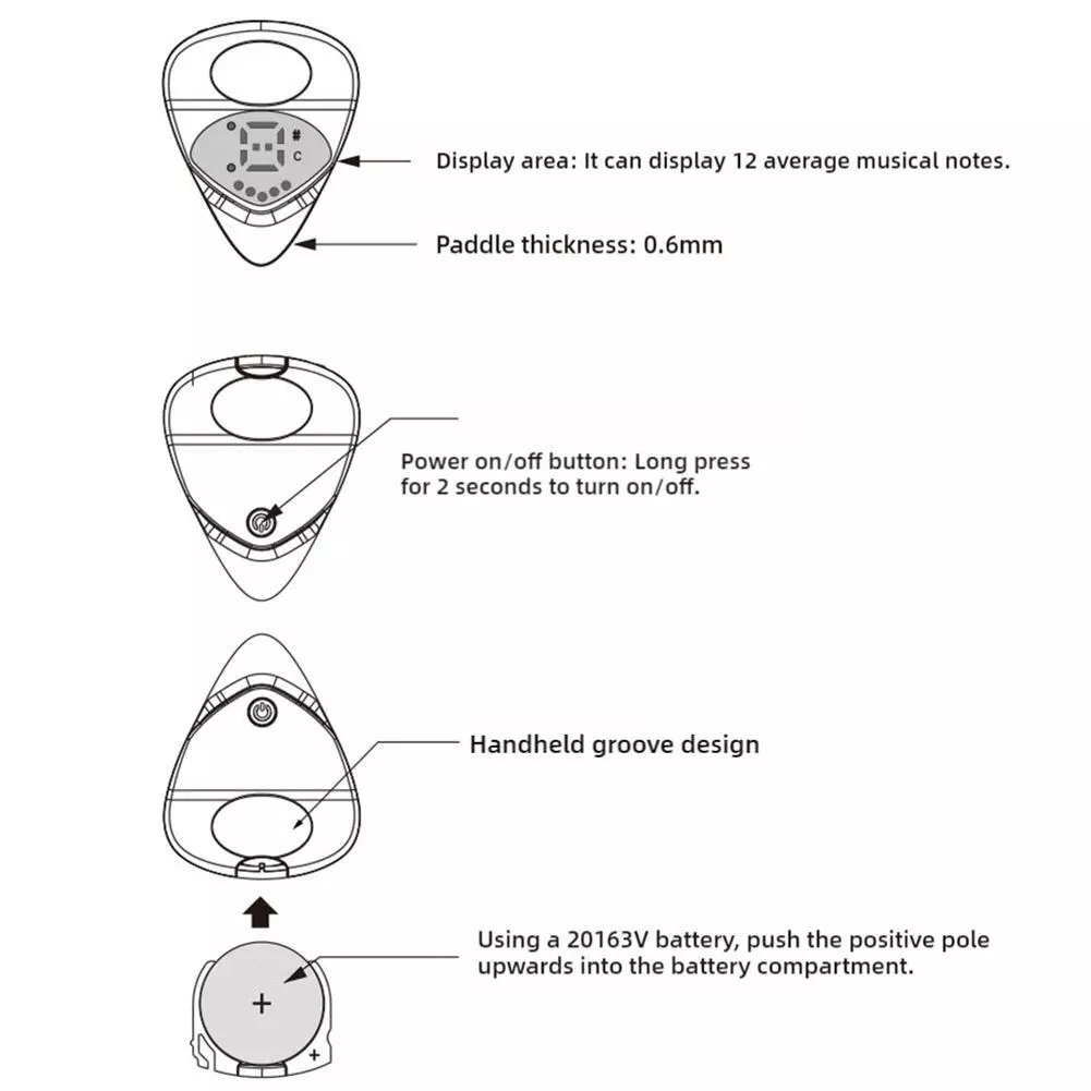 ✨2025 New Arrival✨2-in-1 Guitar Picks-Acoustic Guitar Tuner