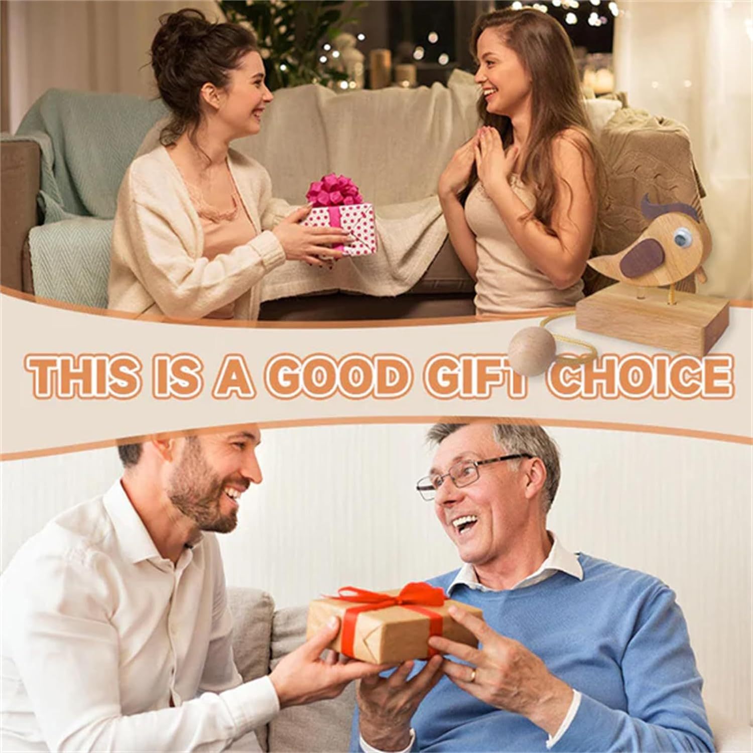 Doorbell in the shape of a woodpecker