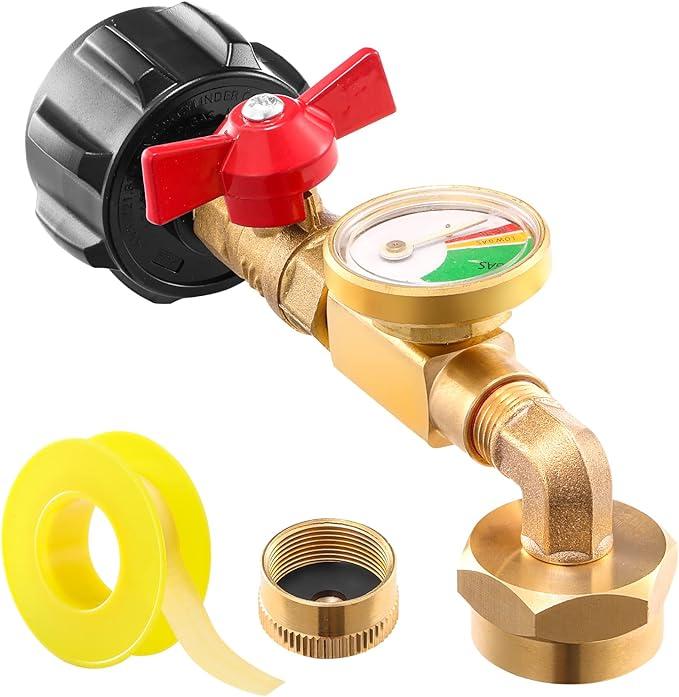 Top-Rated Propane Refill Elbow Adapter with Tank Gauge