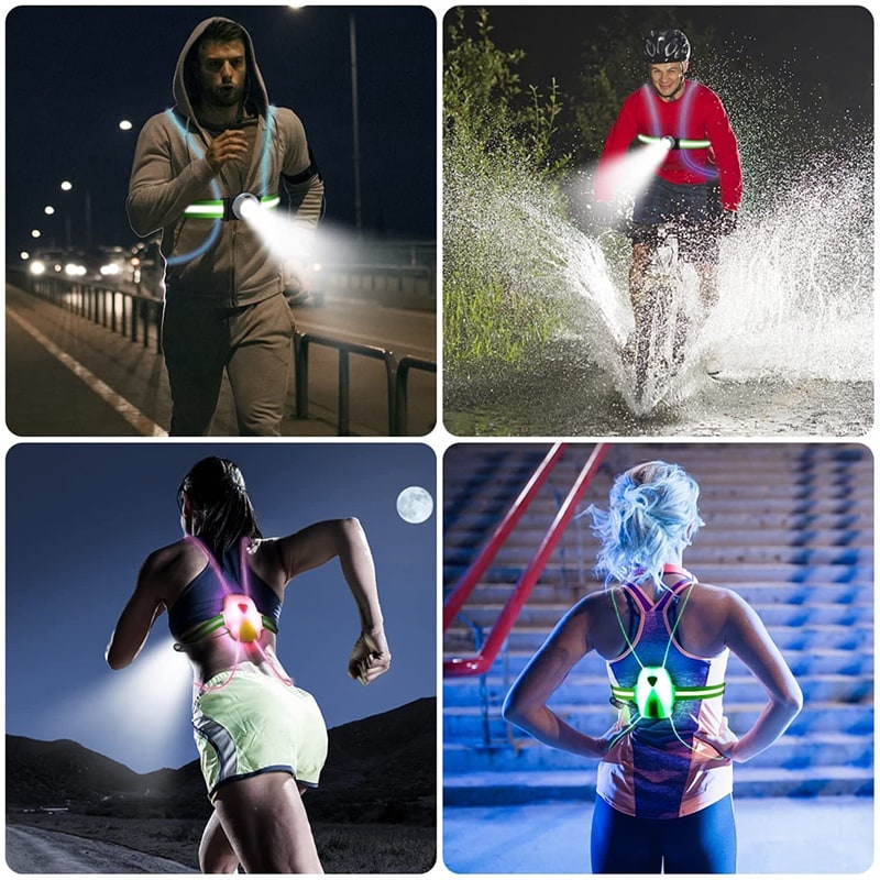 High Visibility Men's / Women's Reflective LED Running Safety Vest
