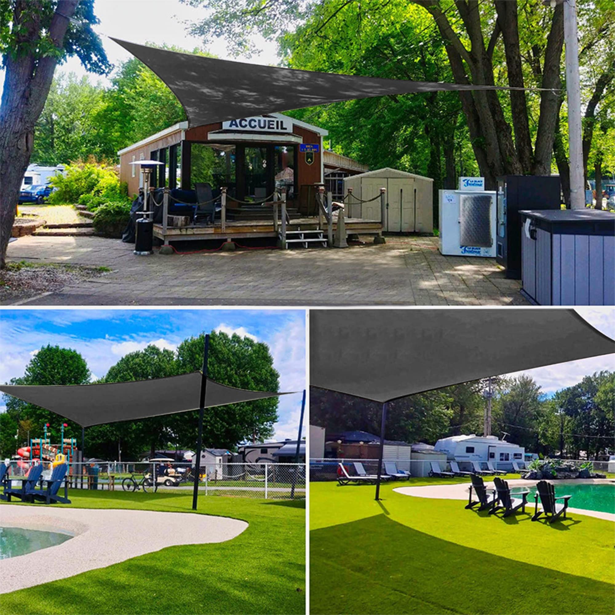 Outdoor courtyard shade net