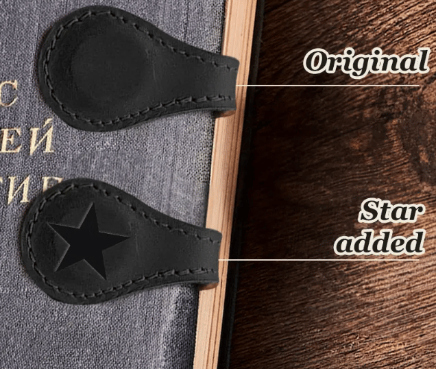 TimelessMark–Personalized Magnetic Leather Bookmark