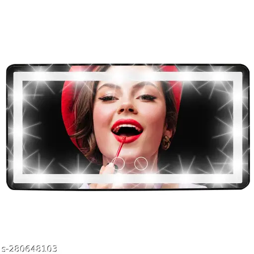 Rechargeable 60 LED Light Makeup Mirror For All Universal Car Sun Visor  Mirror with Battery Accessories |Car Vanity Mirror|Car Visor Mirror|