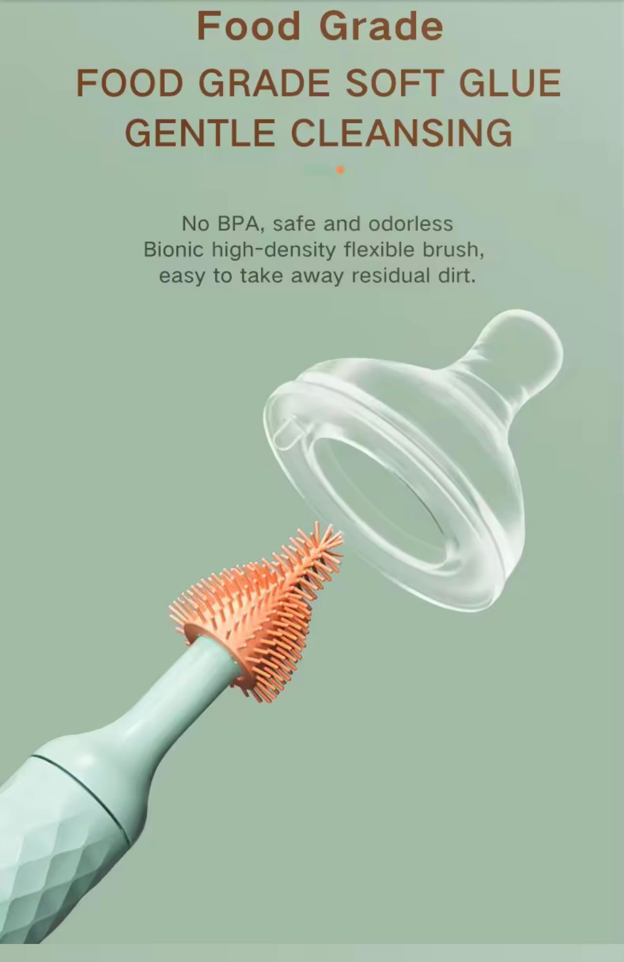 Cordless Electric Baby Bottle Brush