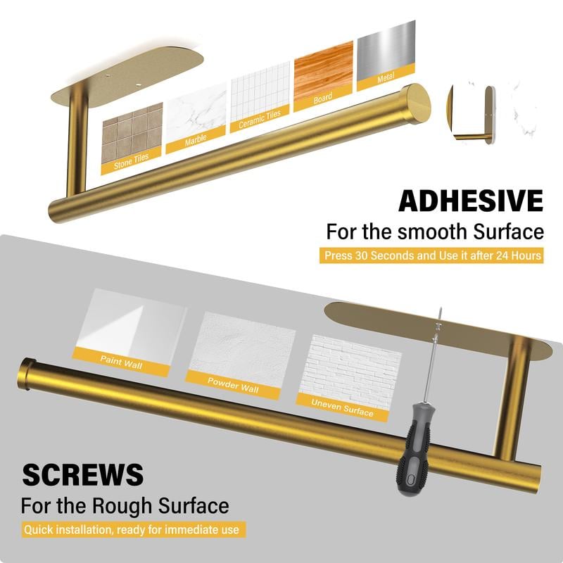 Under Cabinet Paper Towel Holder | No-Drill Mounting | Maximize Counter Space