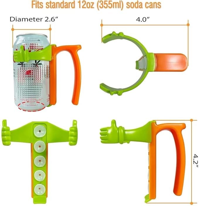 Spill-proof Cup Lid with Straw and Can Holder