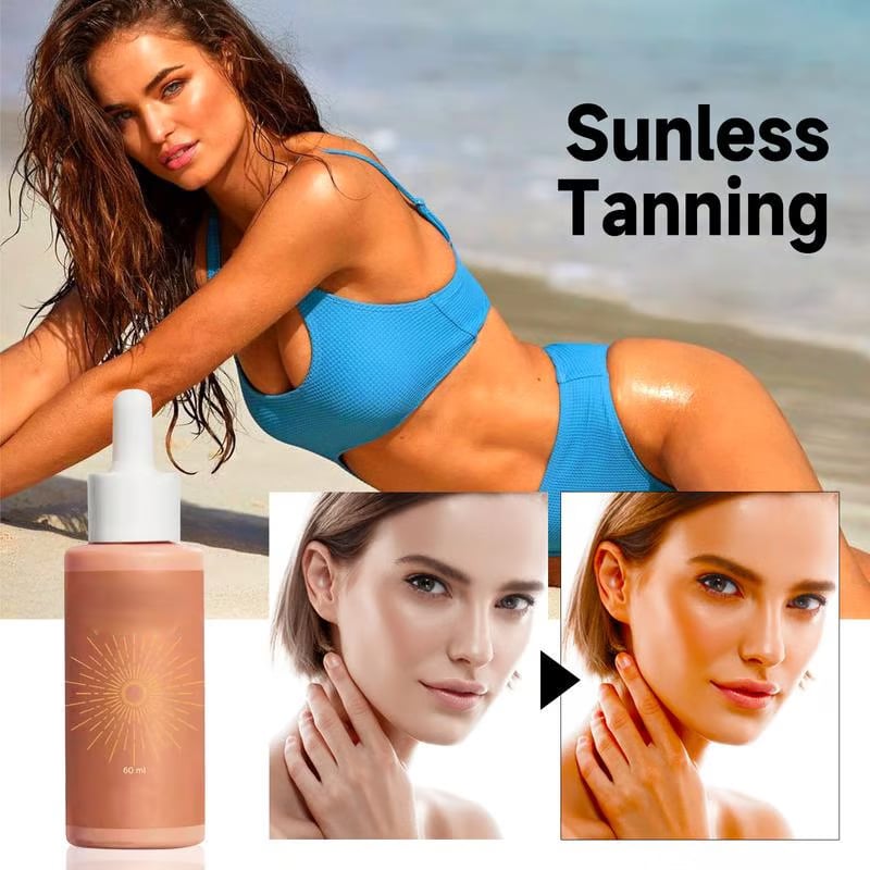 Sunless Tanning Drops -Sunless Tanning Drops To Drink,Drops to Naturally Boost Melanin, Enhancing Your Natural Skin Tone for a Genuine, Sun-Kissed Glow