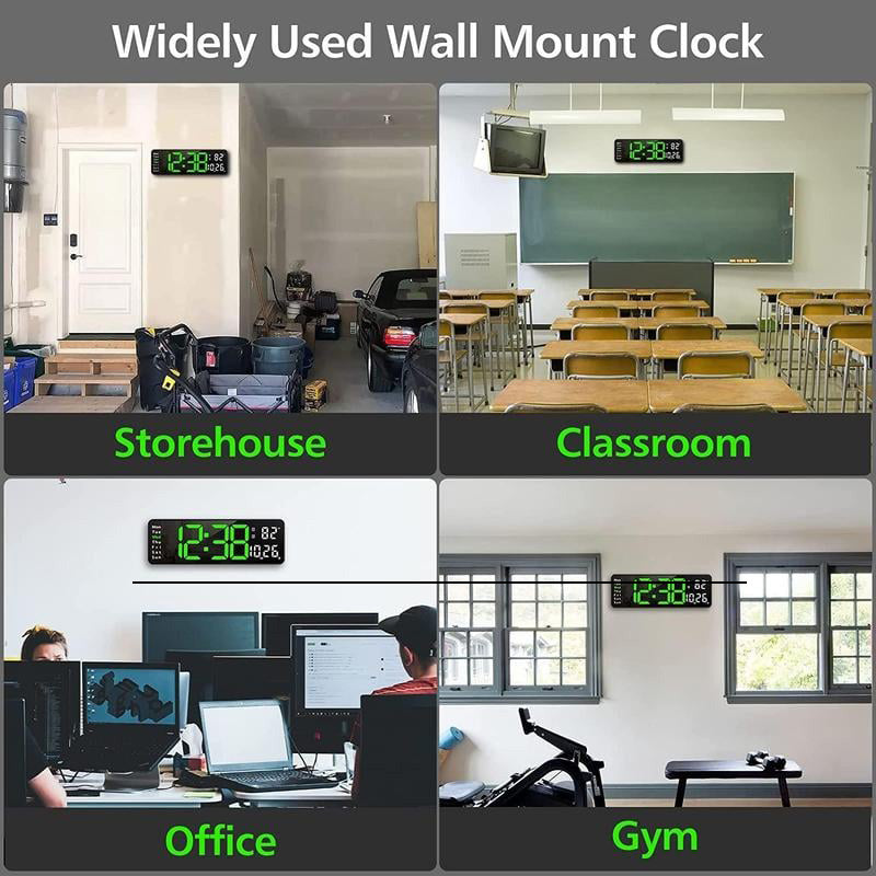 Upgraded Digital Wall Clock Large Display