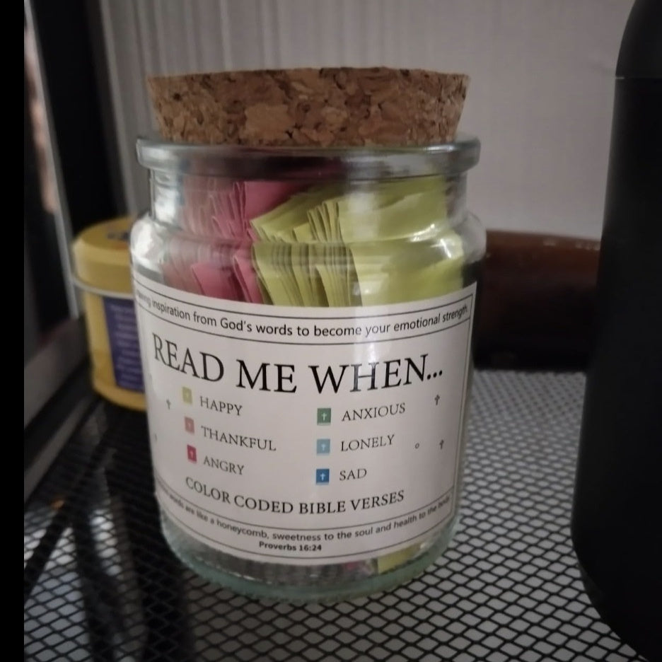 Handmade 90-Days Bible Verses Jar