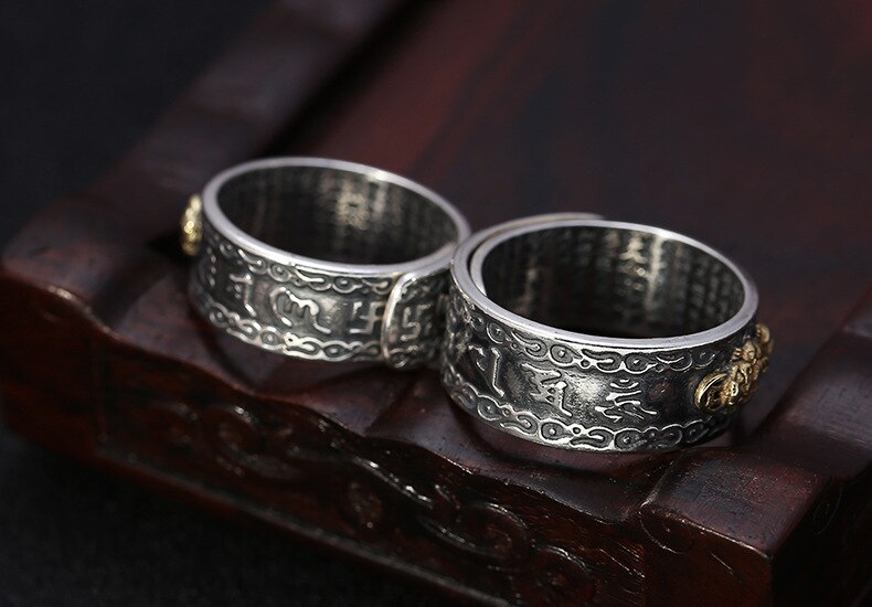 Feng Shui Pixiu Mantra Ring