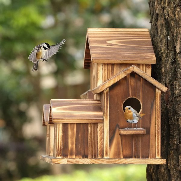 6-Holes Handmade Bird House