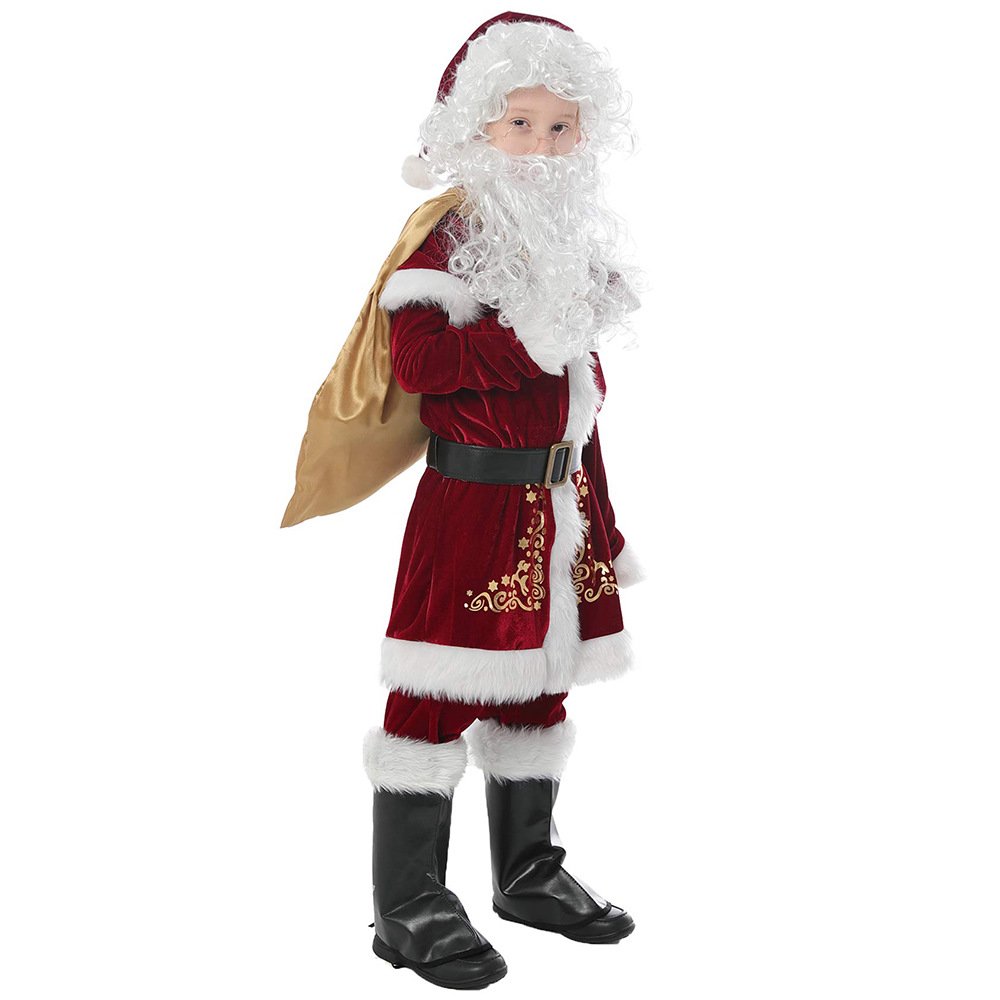 Deluxe Christmas  Outfit Santa Costume For Kids