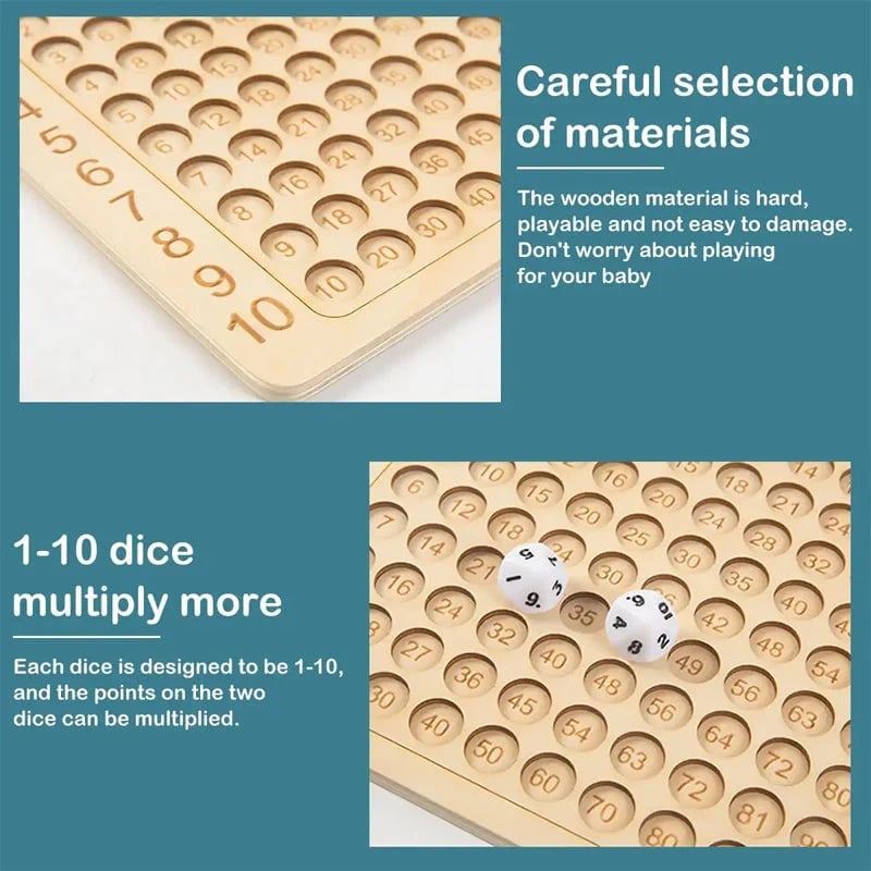 Wooden Montessori Multiplication Board Game (UP TO 50% OFF)