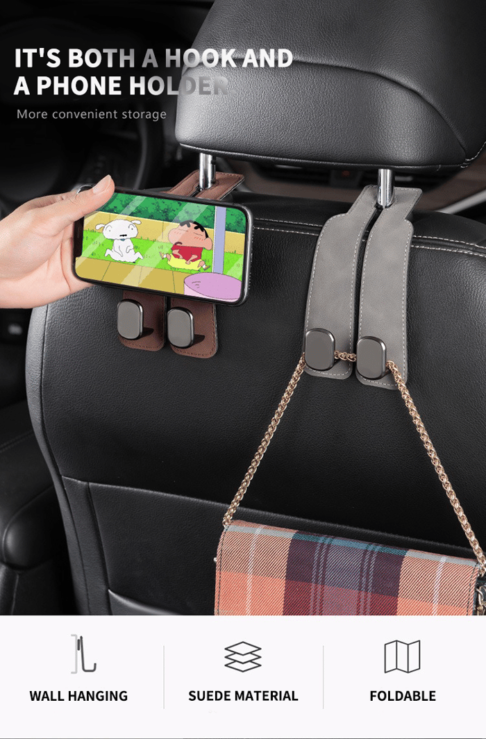Car Seat Back Storage Hook – Universal Multi‐Function Hanger for Bags & Essentials