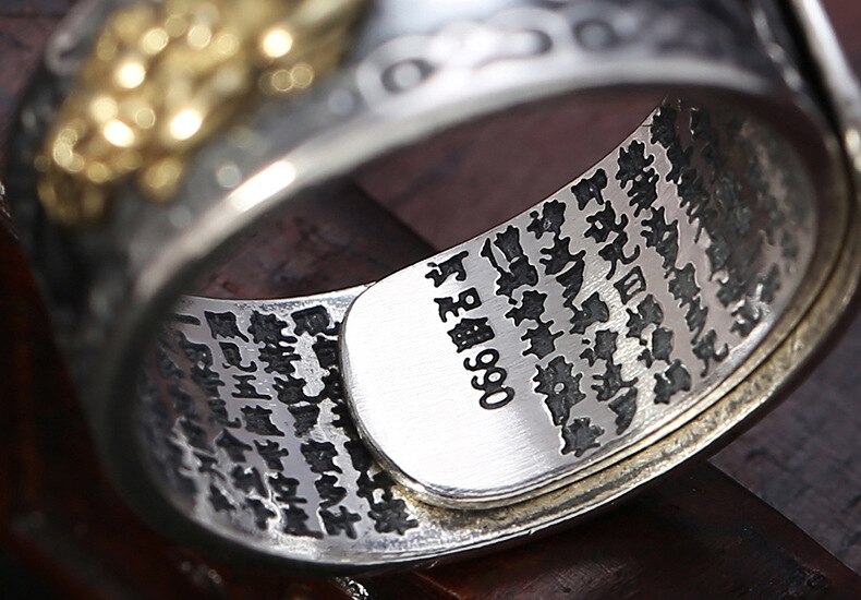 Feng Shui Pixiu Mantra Ring