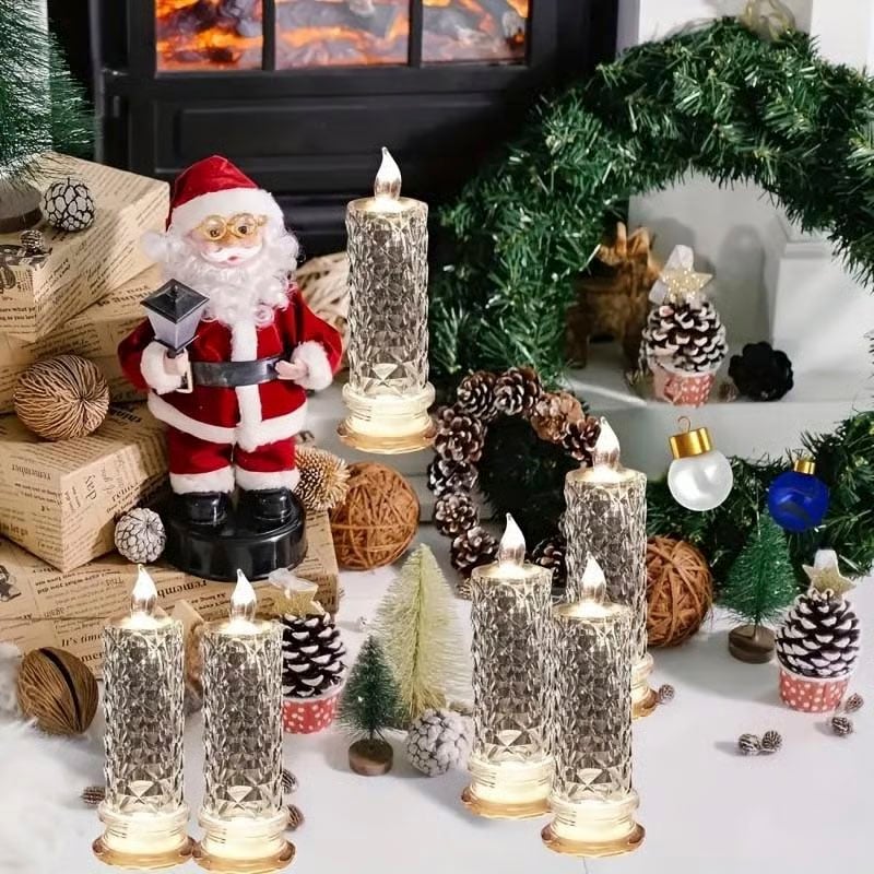 LED Crystal Candle Lights - Romantic Tabletop Night Lights