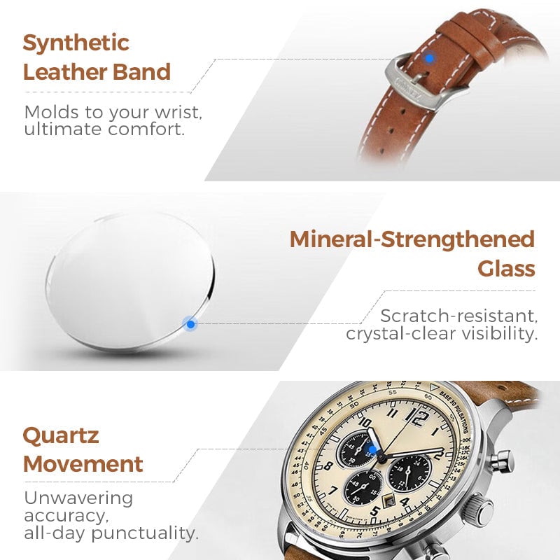 Men's Waterproof Multifunctional Quartz Watch