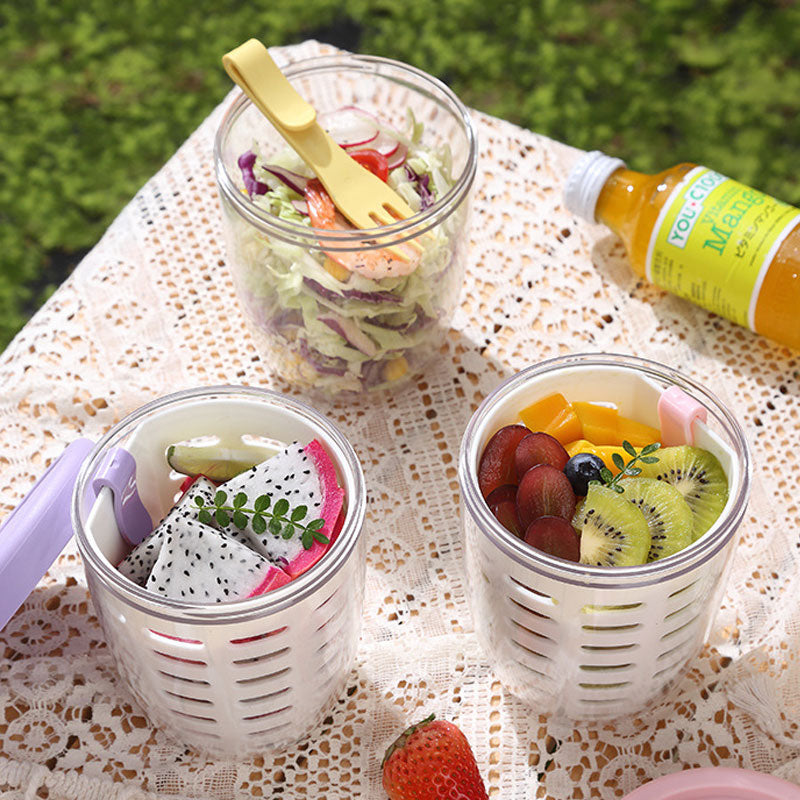 On-the-Go Fruit Cup with Strainer – Includes Fork