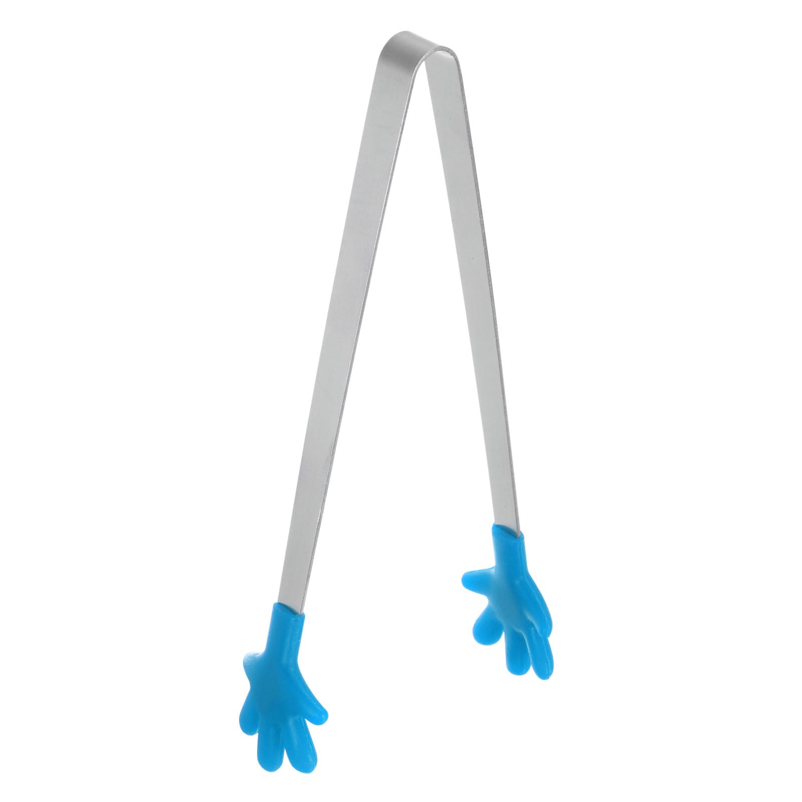 Mini Stainless Steel Food Tongs, 5.67-Inch Kitchen Tongs with Silicone Tips