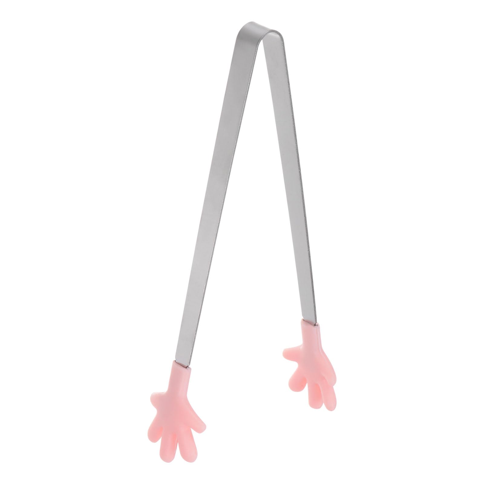 Mini Stainless Steel Food Tongs, 5.67-Inch Kitchen Tongs with Silicone Tips