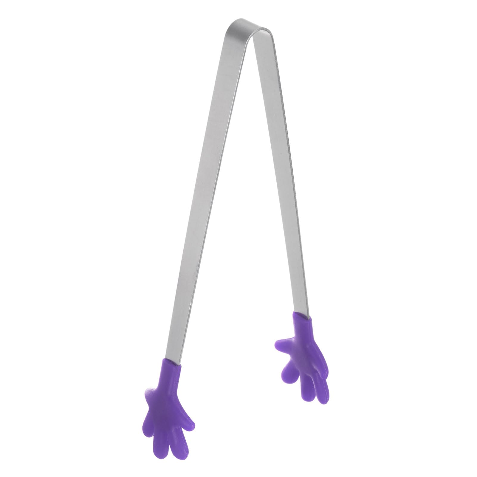 Mini Stainless Steel Food Tongs, 5.67-Inch Kitchen Tongs with Silicone Tips