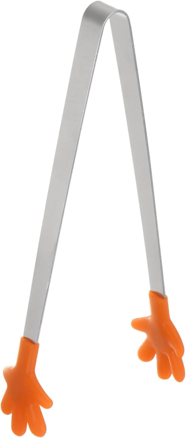 Mini Stainless Steel Food Tongs, 5.67-Inch Kitchen Tongs with Silicone Tips