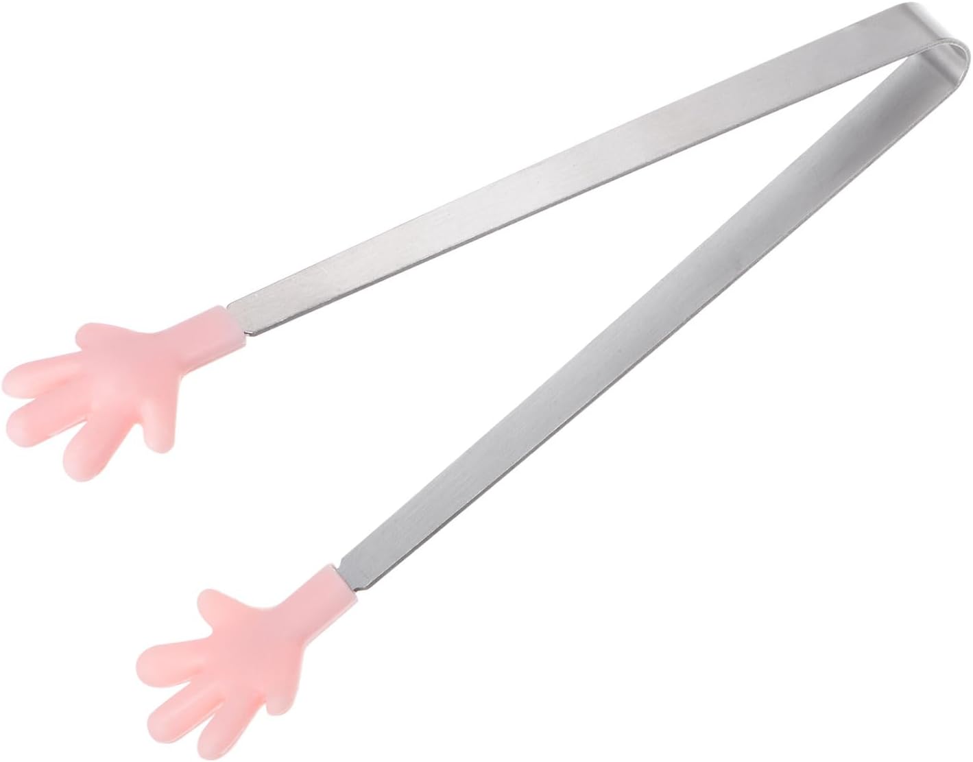 Mini Stainless Steel Food Tongs, 5.67-Inch Kitchen Tongs with Silicone Tips
