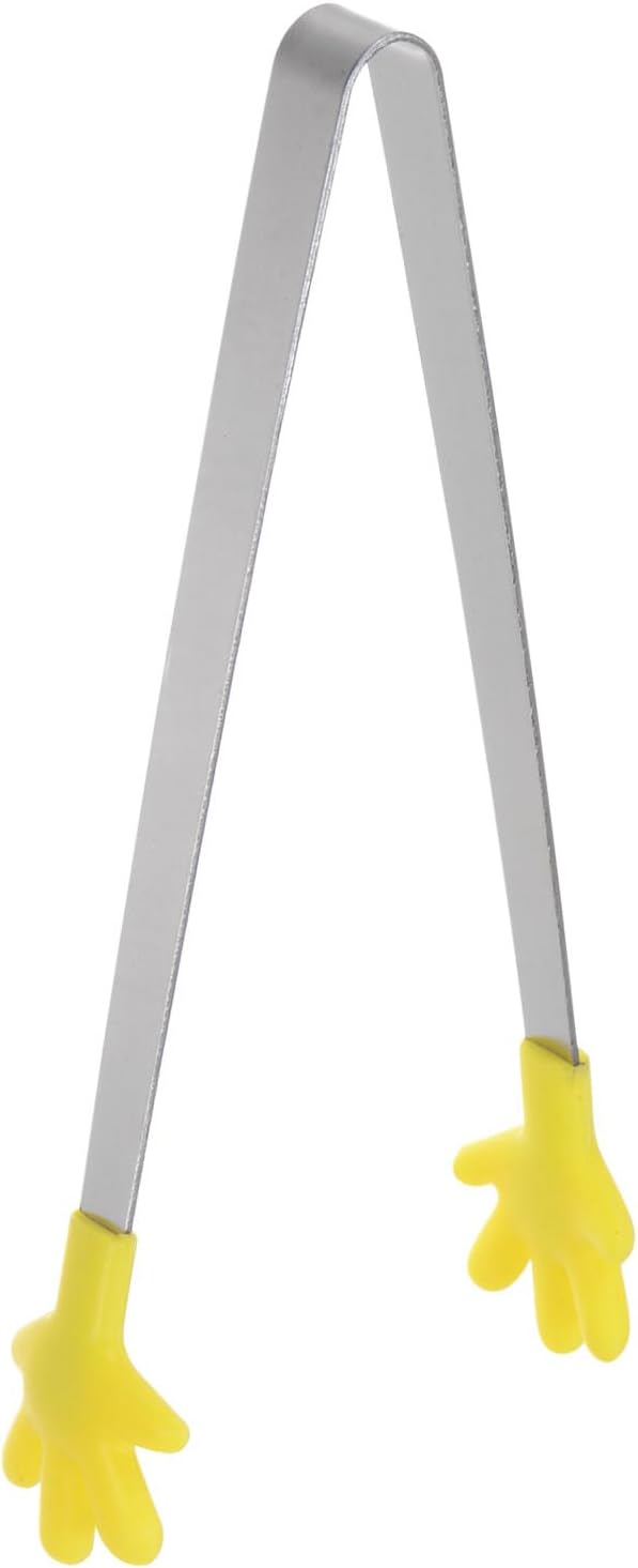 Mini Stainless Steel Food Tongs, 5.67-Inch Kitchen Tongs with Silicone Tips