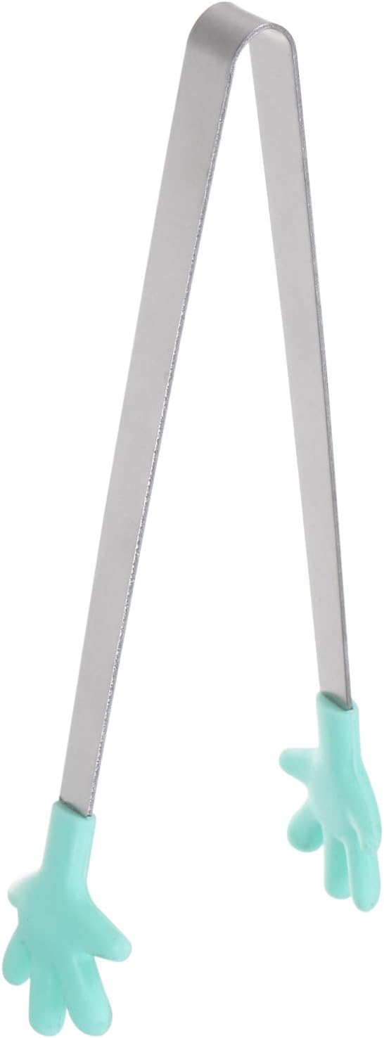 Mini Stainless Steel Food Tongs, 5.67-Inch Kitchen Tongs with Silicone Tips