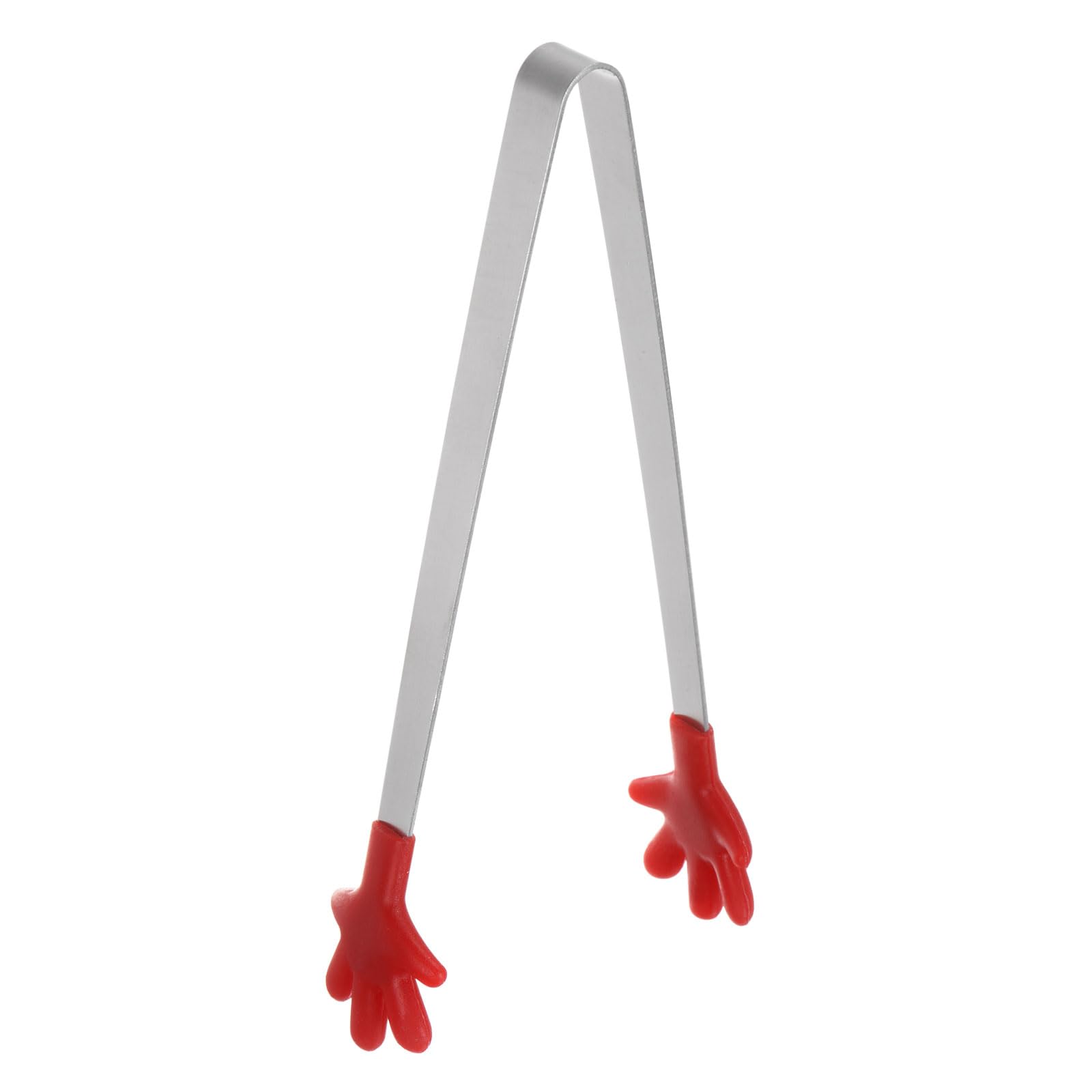 Mini Stainless Steel Food Tongs, 5.67-Inch Kitchen Tongs with Silicone Tips