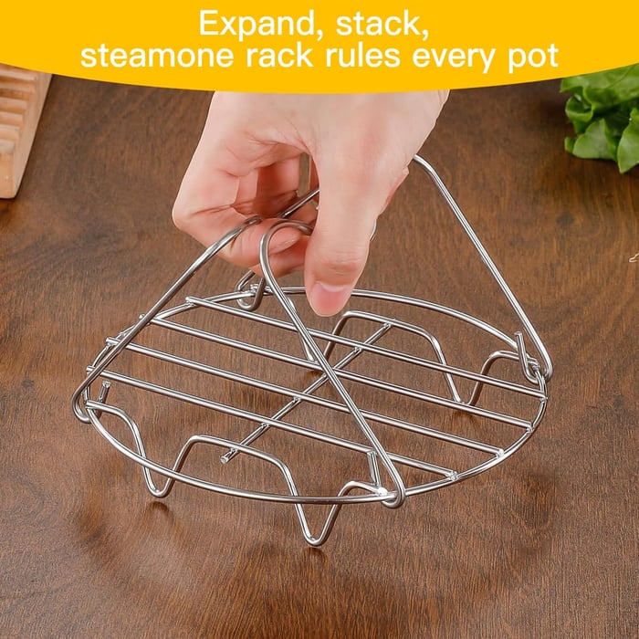 Stainless Steel Steamer Rack with Handles