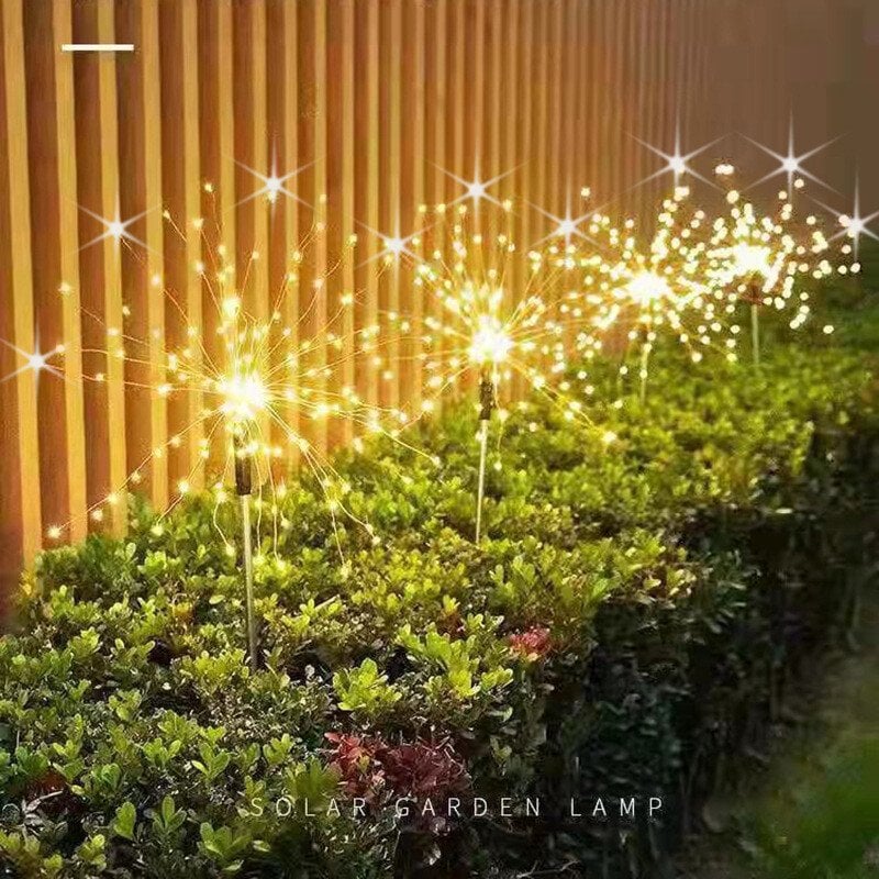 Waterproof Solar Garden Fireworks LED Light