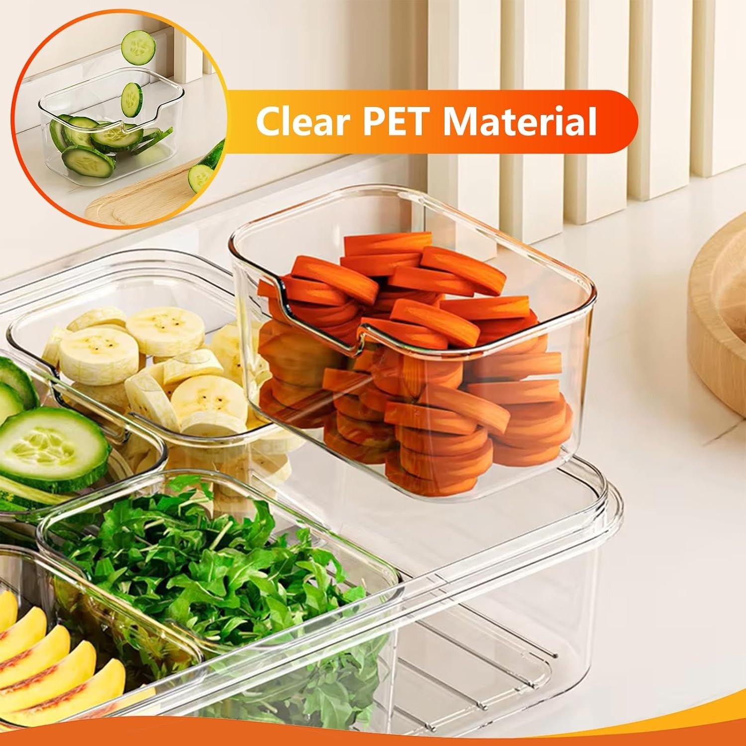 Portable Snack Containers Box 8 Compartment Divided Serving Tray with Lid