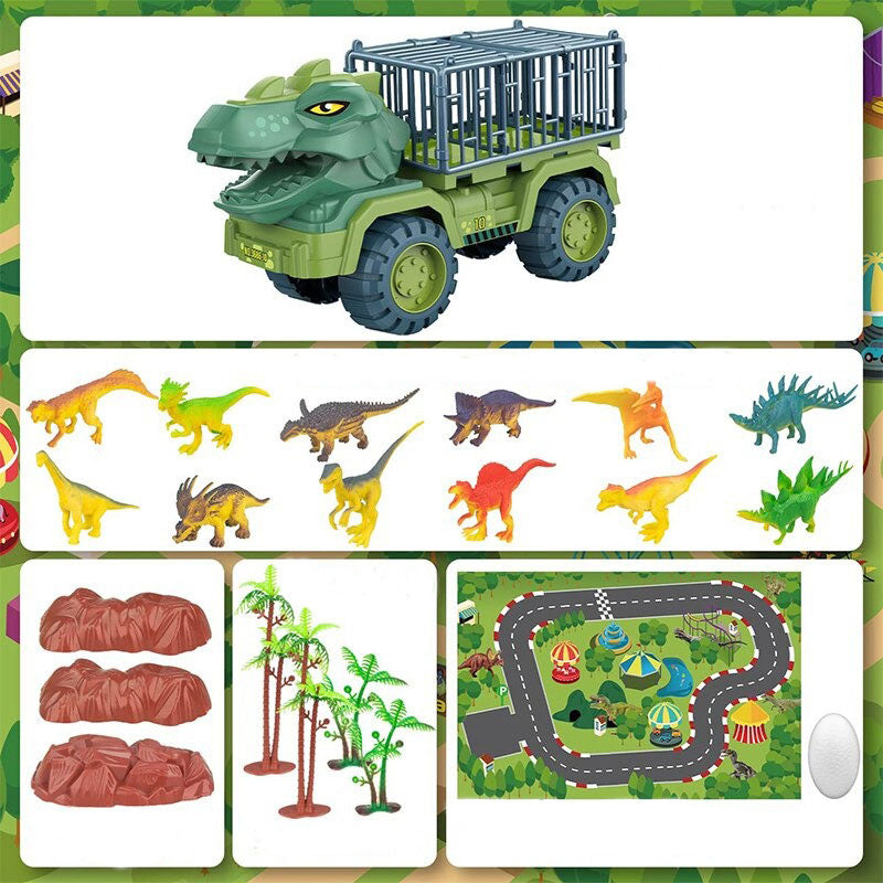 Kids Large Dinosaur Transport Truck Carrier Excavator